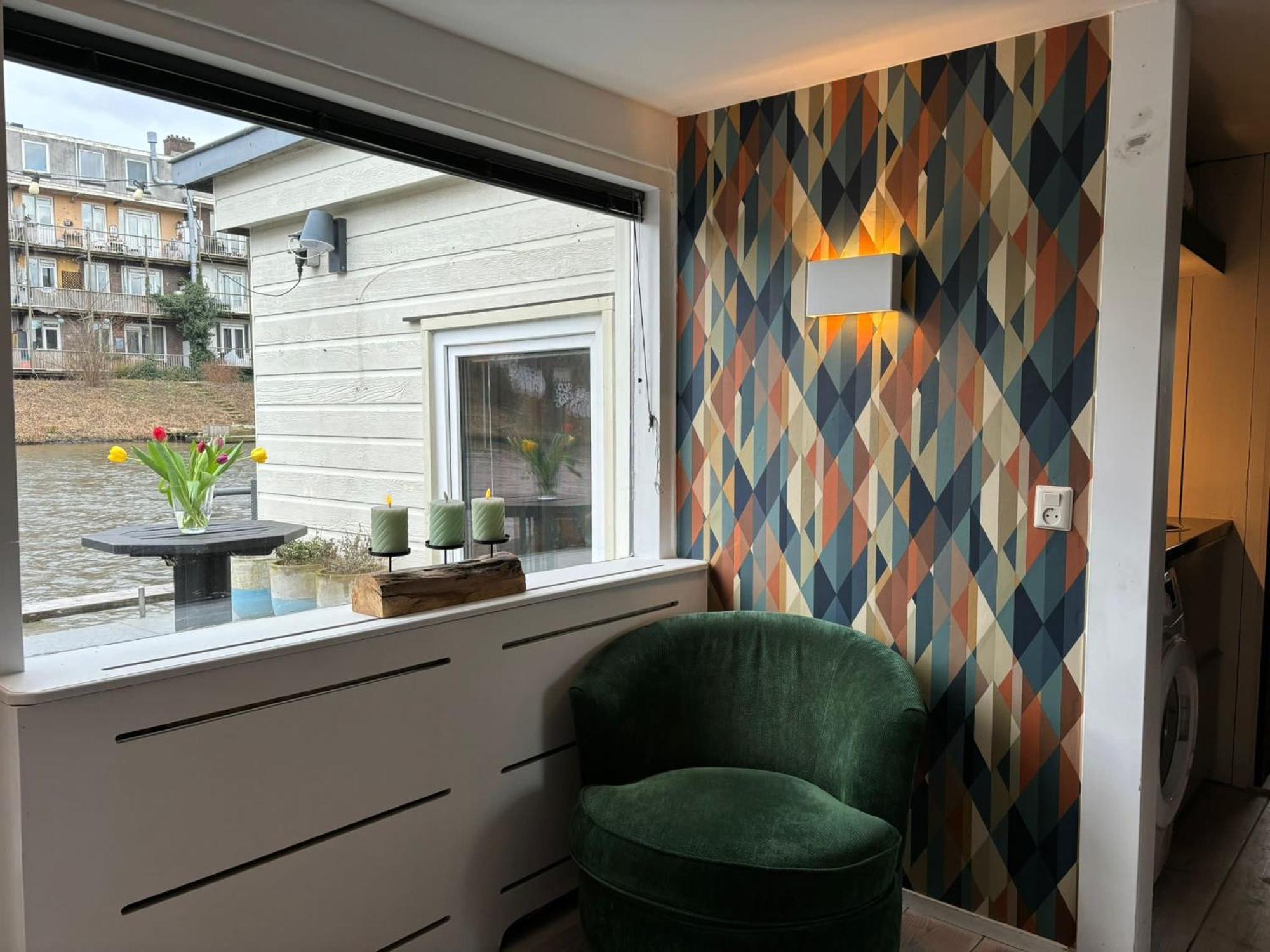 Luxury Studio On Robs Houseboat Special For Couples Amsterdam Eksteriør billede